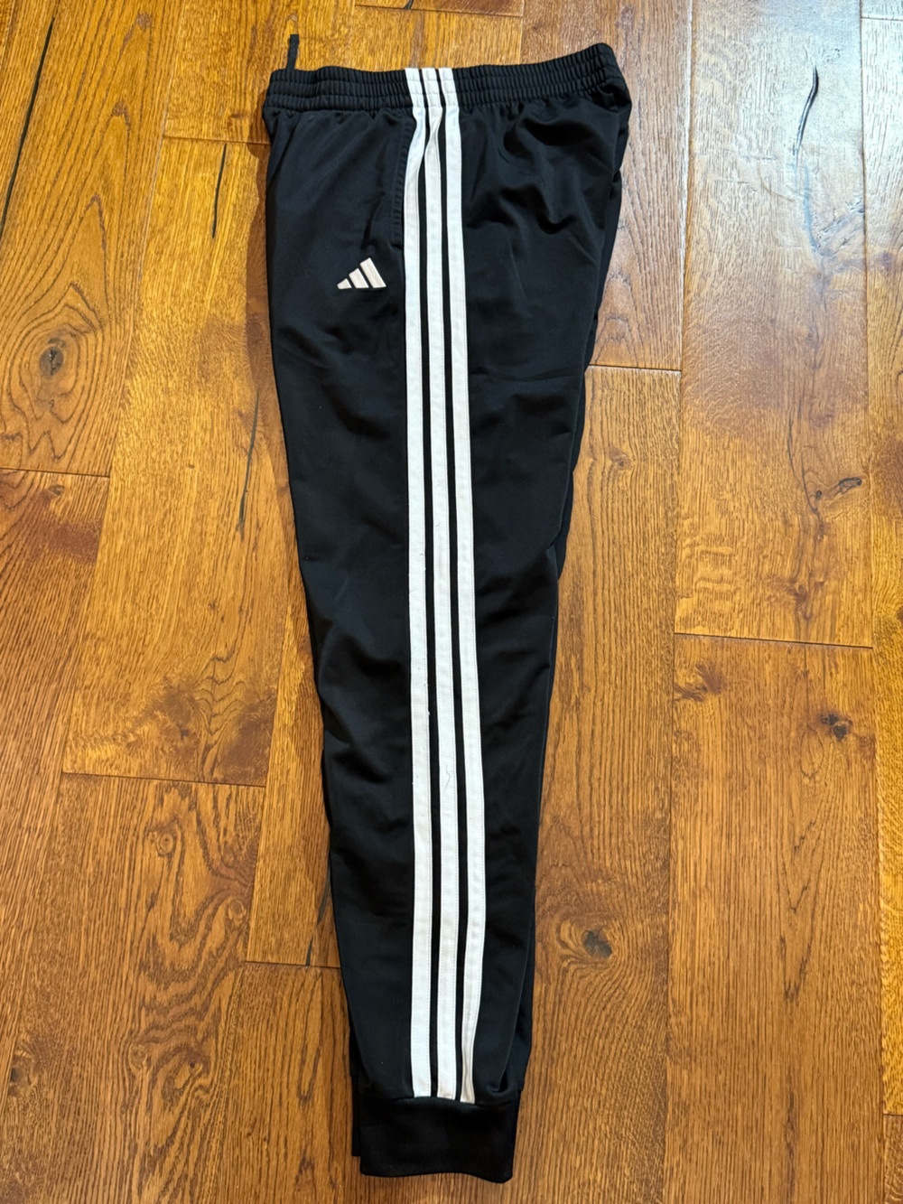 Adidas Black 3 Stripe Track Pants Youth XL 18/20 Joggers Athleisure